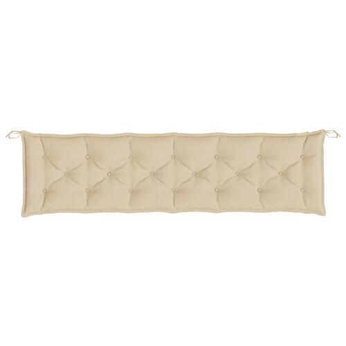Hynder til havebænk 2 stk. 200x50x7 cm oxfordstof beige
