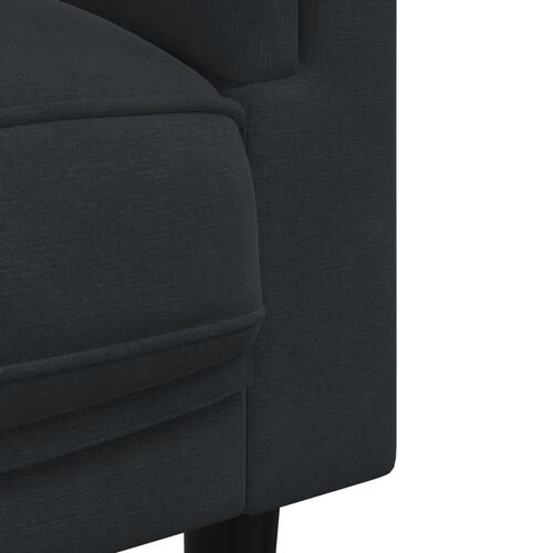 2 personers sofa med puder velour sort