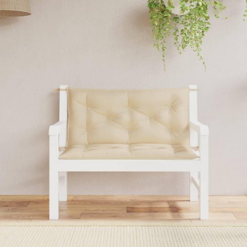 Havebænkhynder 2 stk. 100 x 50 x 7 cm - beige