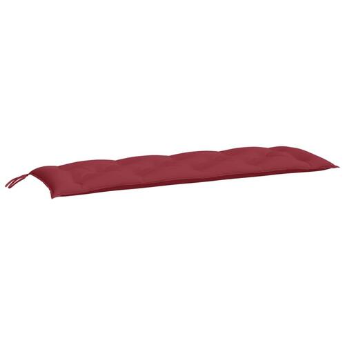 Hynder til havebænk 2 stk. 150x50x7 cm oxfordstof vinrød