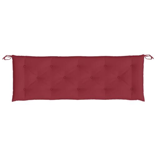 Hynder til havebænk 2 stk. 150x50x7 cm oxfordstof vinrød
