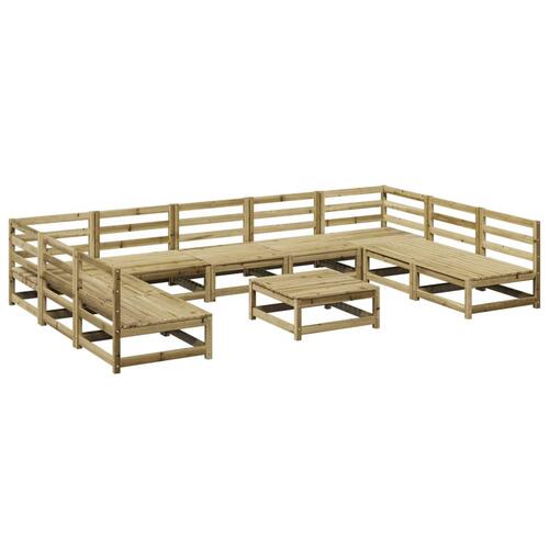 Sofasæt til haven 4 dele imprægneret fyrretræ