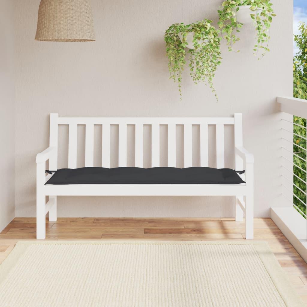 Hynde til havebænk 150x50x7 cm oxfordstof sort