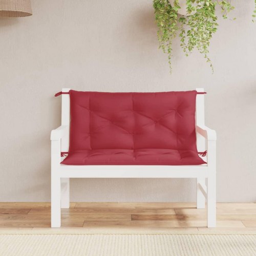 Hynder til havebænk 2 stk. 100 x 50 x 7 cm - vinrød