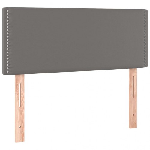 Kontinentalseng med madras 120x190 cm - kunstlæder, grå