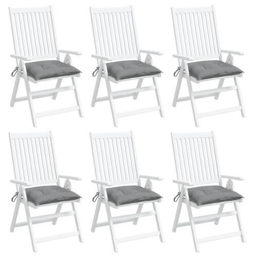 Stolehynder 6 stk. 50x50x7 cm oxfordstof grå
