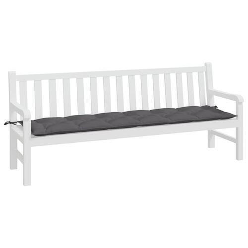 Hynde til havebænk 200x50x7 cm oxfordstof antracitgrå