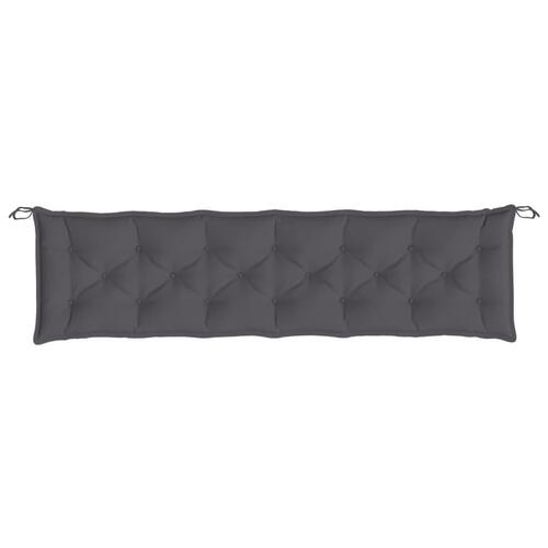 Hynde til havebænk 200x50x7 cm oxfordstof antracitgrå