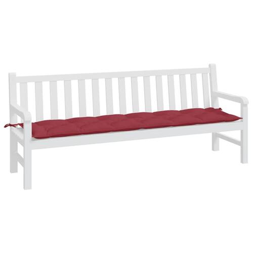 Hynde til havebænk 200x50x7 cm oxfordstof vinrød