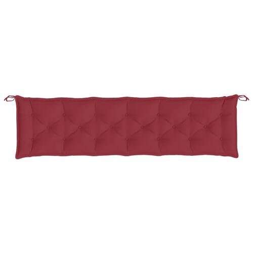 Hynde til havebænk 200x50x7 cm oxfordstof vinrød