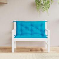 Hynder til havebænk 2 stk. 100x50x7 cm oxfordstof lyseblå
