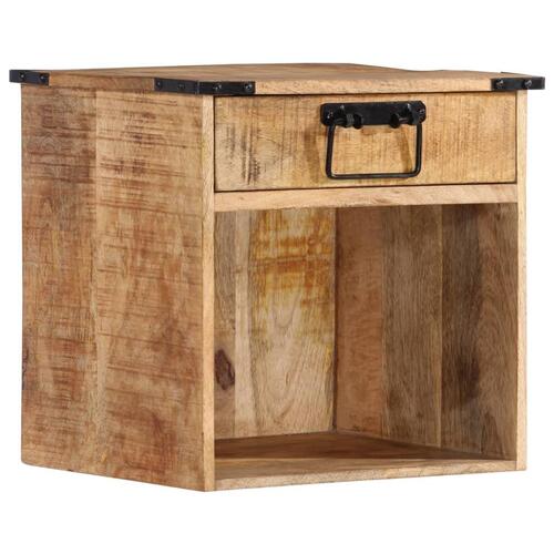 Sengebord 40x30x37 cm massivt mangotræ