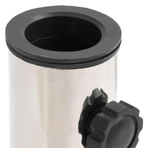 Parasolholder til fod til Ø38/48 mm stang stål sølvfarvet