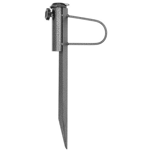 Parasolholdere 2 stk. med jordspyd 19x42 cm galvaniseret stål