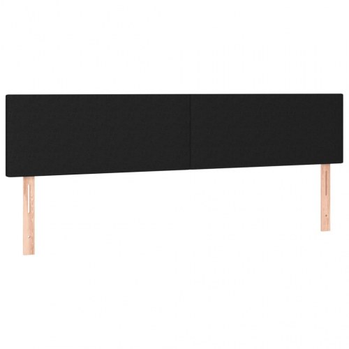 Kontinentalseng med madras 120 x 190 cm - stof, sort