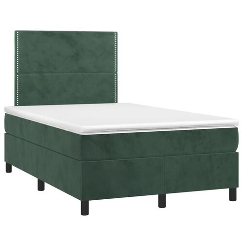 Kontinentalseng med madras 120x190 cm velour mørkegrøn