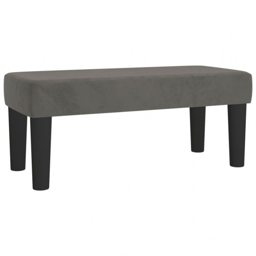 Kontinentalseng med madras 120×190 cm - fløjl, mørkegrå