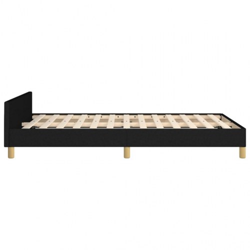 Sengeramme uden madras 120x190 cm - stof, sort
