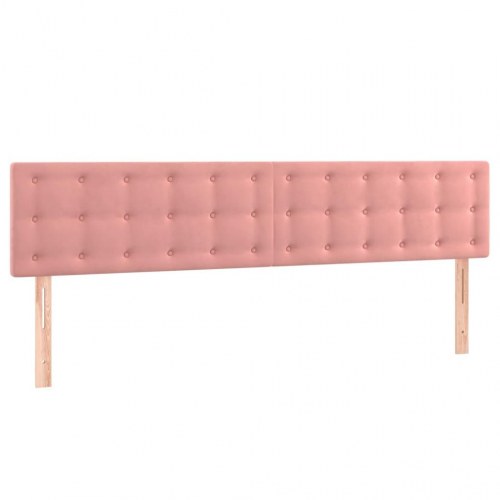 Sengeramme i fløjl 120x190 cm - lyserød med justerbar gavl