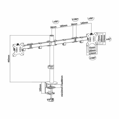 Skærmholder Aisens DT32TSR-041 13"