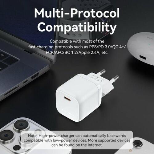 Vægoplader Vention FAKG0-EU Grøn 30 W USB-C