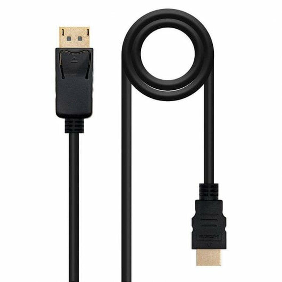 HDMI-kabel DisplayPort til HDMI NANOCABLE 2 m - Sort