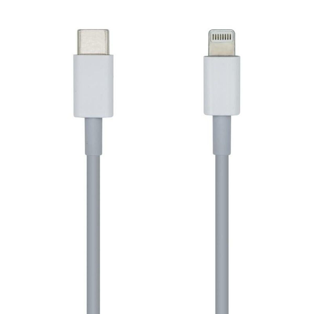 Aisens USB‑C til Lightning kabel - Hvid, 2 m