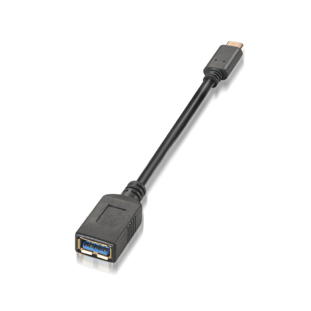 USB-C til USB 3.1 adapterkabel Aisens - sort, 15 cm