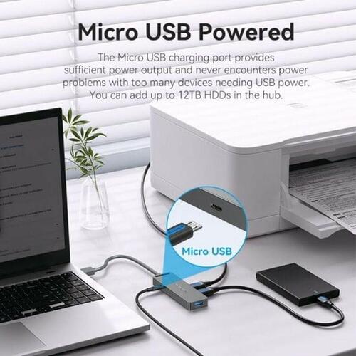USB Hub Vention CHLBB Sort (1 enheder)