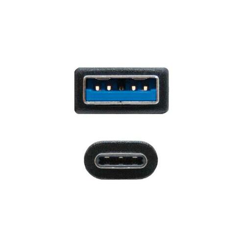 USB A til USB-C-kabel NANOCABLE 10.01.4002 Sort 2 m (1 enheder)