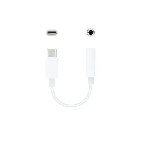 USB-C til Jack 3.5 mm-adapter NANOCABLE 10.24.1205-W Hvid (1 enheder)