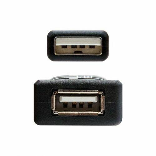 USB forlængerkabel NANOCABLE 10.01.0211 Sort 5 m