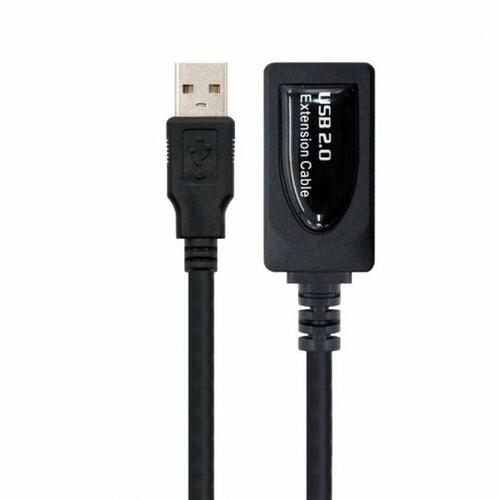 USB forlængerkabel NANOCABLE 10.01.0211 Sort 5 m