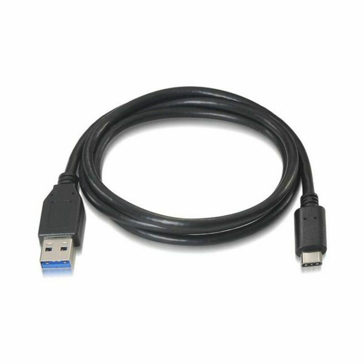NANOCABLE USB-C til USB-A kabel 3.1 - Sort 1 m