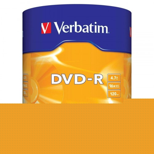 DVD-R skiver Verbatim Matt Silver 4,7 GB 16x - 100 stk.