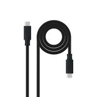 USB-C-kabel NANOCABLE 10.01.4100 Sort 50 cm (1 enheder)