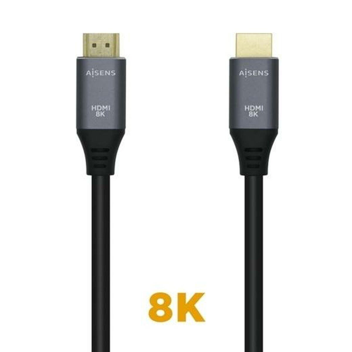 HDMI-kabel 8K Aisens A150-0427 - 1,5 m (sort/grå)