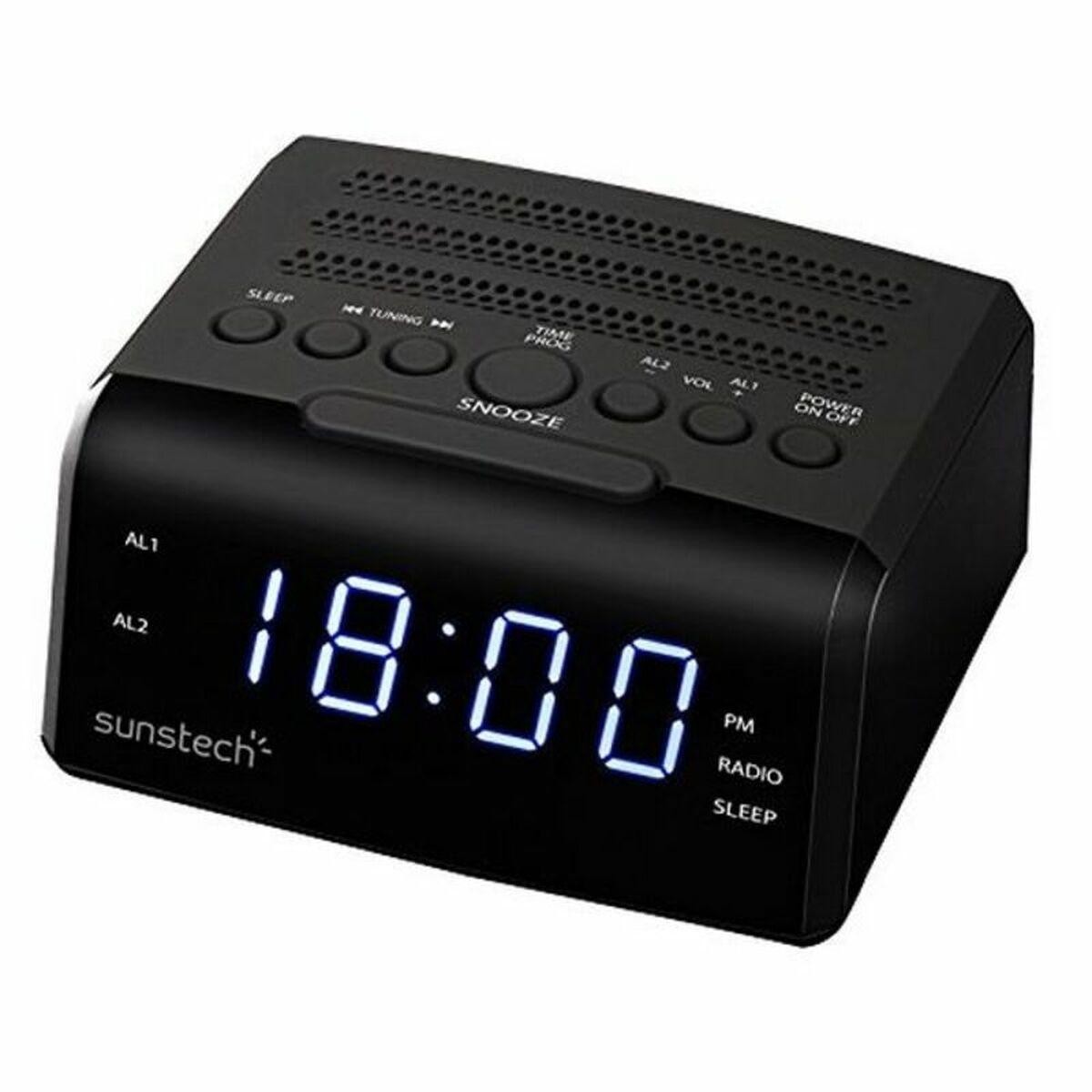 Sunstech FRD35U clockradio med LED-display - sort/blå