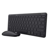 Tastatur og mus Trust 25061 Sort Spansk qwerty QWERTY