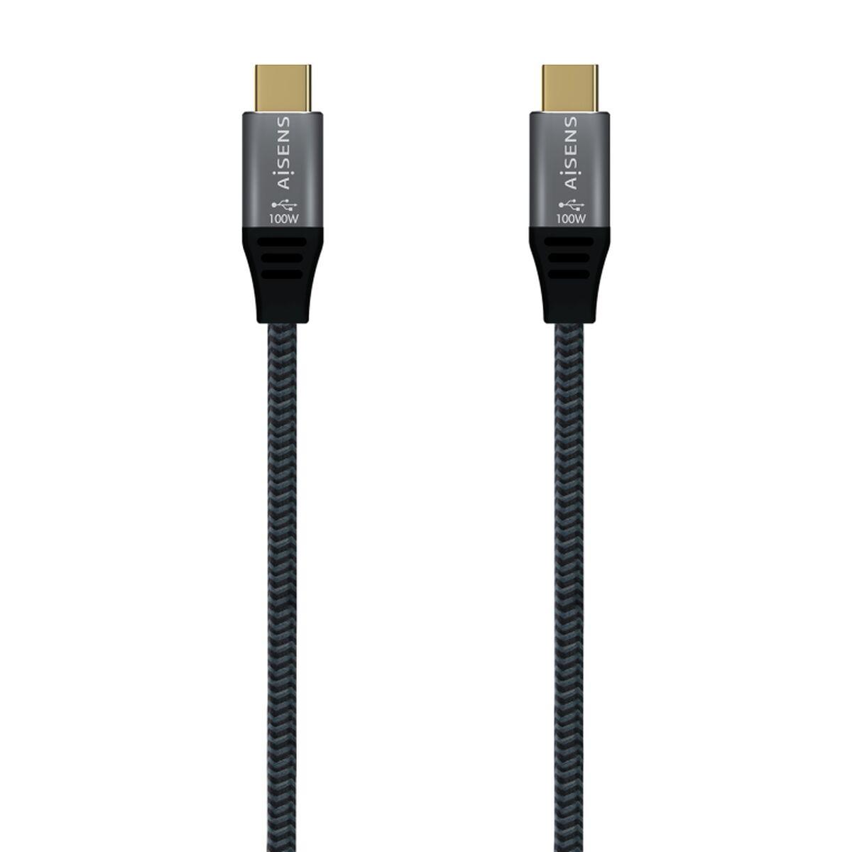 USB-C-kabel Aisens A107-0672 1,5 m Grå (1 enheder)