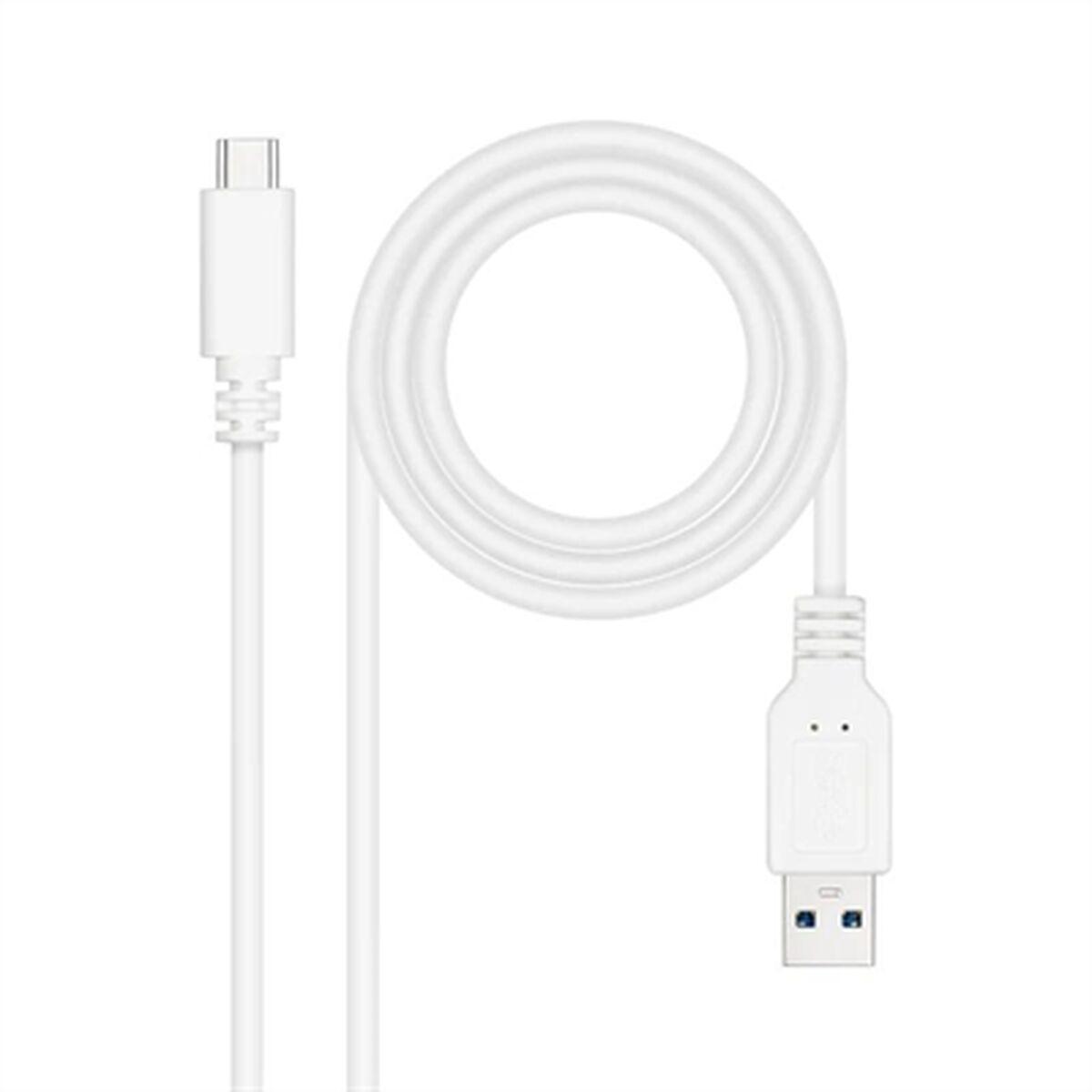 USB-C-kabel til USB NANOCABLE 10.01.4001-W Hvid 1 m (1 enheder)
