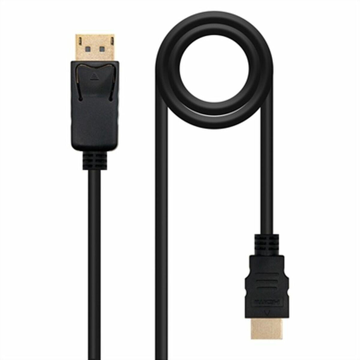 NANOCABLE DisplayPort til HDMI adapterkabel 1 m - sort