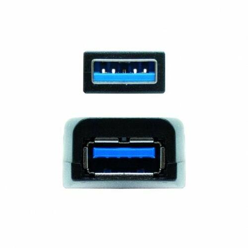 USB forlængerkabel NANOCABLE 10.01.0312 Sort 10 m