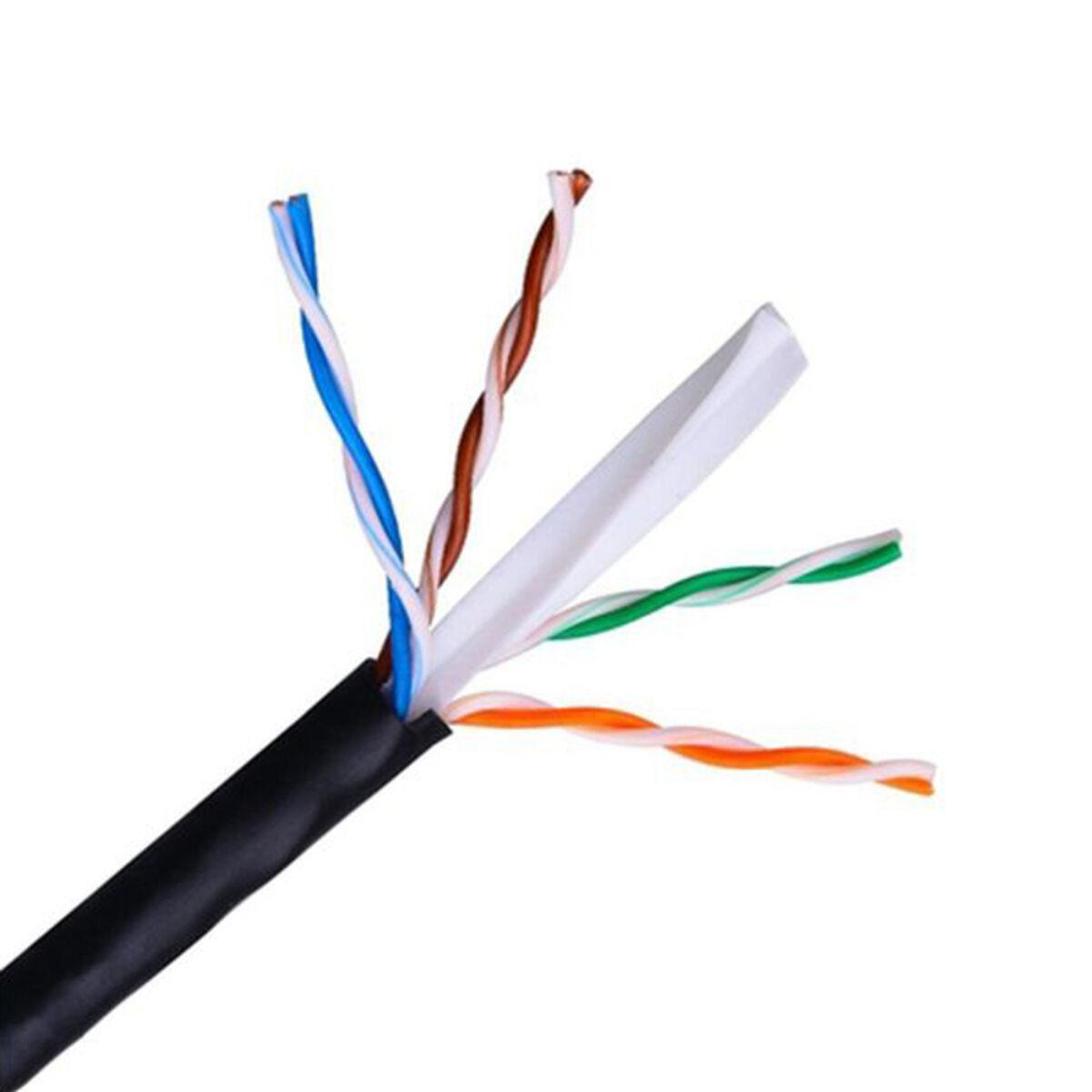 UTP kategori 6 stift netværkskabel NANOCABLE 10.20.0504-EXT-BK Sort 305 m