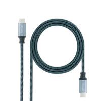 USB-C 3.1 kabel NANOCABLE 10.01.4102-COMB 2 m Sort/Grå (1 enheder)