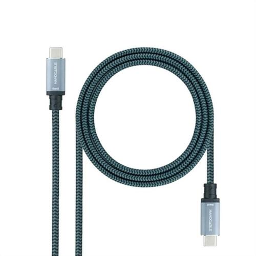USB-C 3.1 kabel NANOCABLE 10.01.4102-COMB 2 m Sort/Grå (1 enheder)
