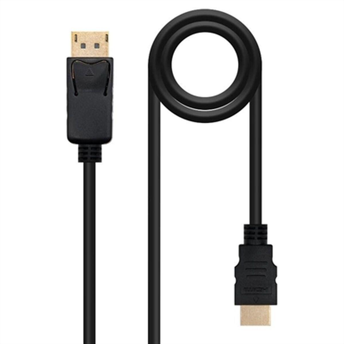 HDMI kabel DisplayPort til HDMI NANOCABLE - 10 m, sort