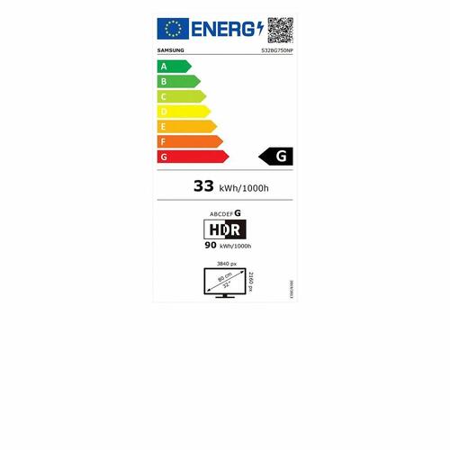 Skærm Samsung S32BG750NP 4K Ultra HD 165 Hz