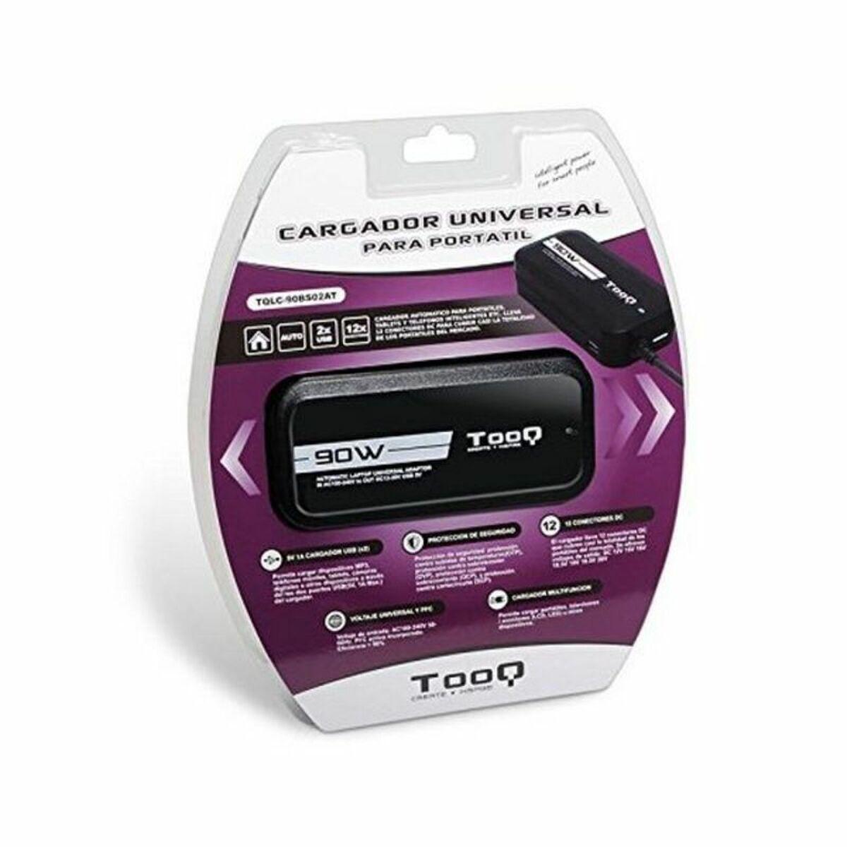 TooQ laptop-oplader TQLC-90BS02AT - 90 W universal, 2× USB