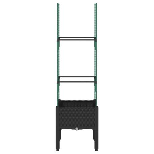 Plantekasse med espalier 40x40x142,5 cm PP sort